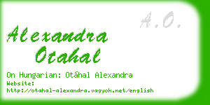 alexandra otahal business card